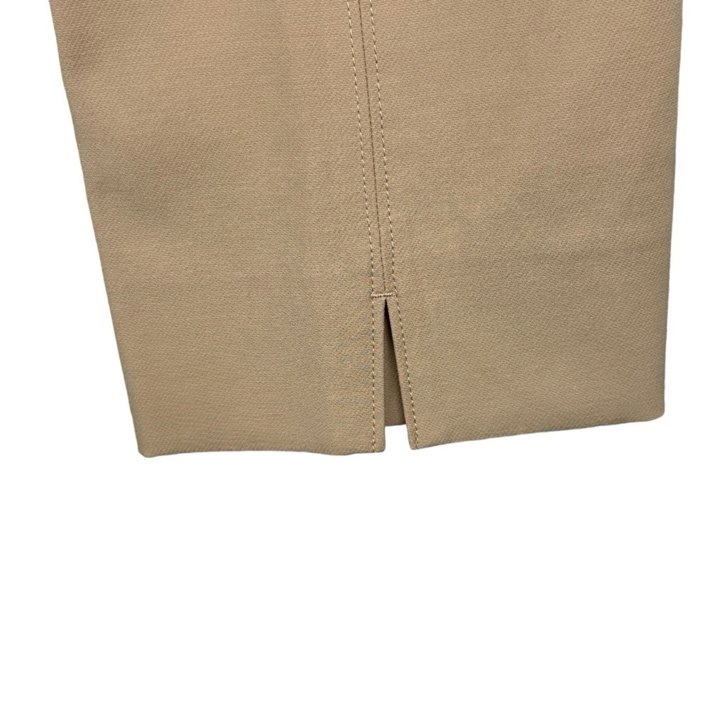 White House Black Market Straight Crop Pants Womens 6 Khaki Career Office WHBM - Picture 3 of 11